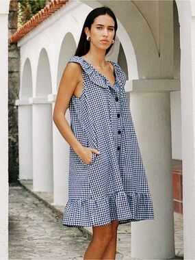 Harly Jae Estelle Dress in Navy Gingham